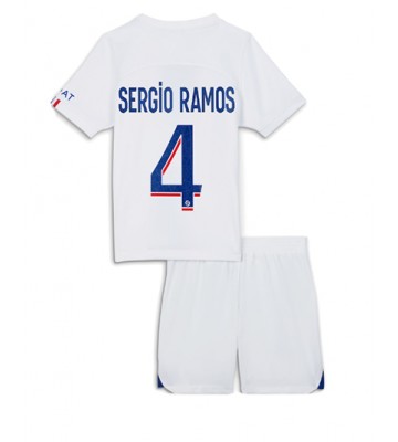 Paris Saint-Germain Sergio Ramos #4 Tredjedraktsett Barn 2022-23 Kortermet (+ Korte bukser)